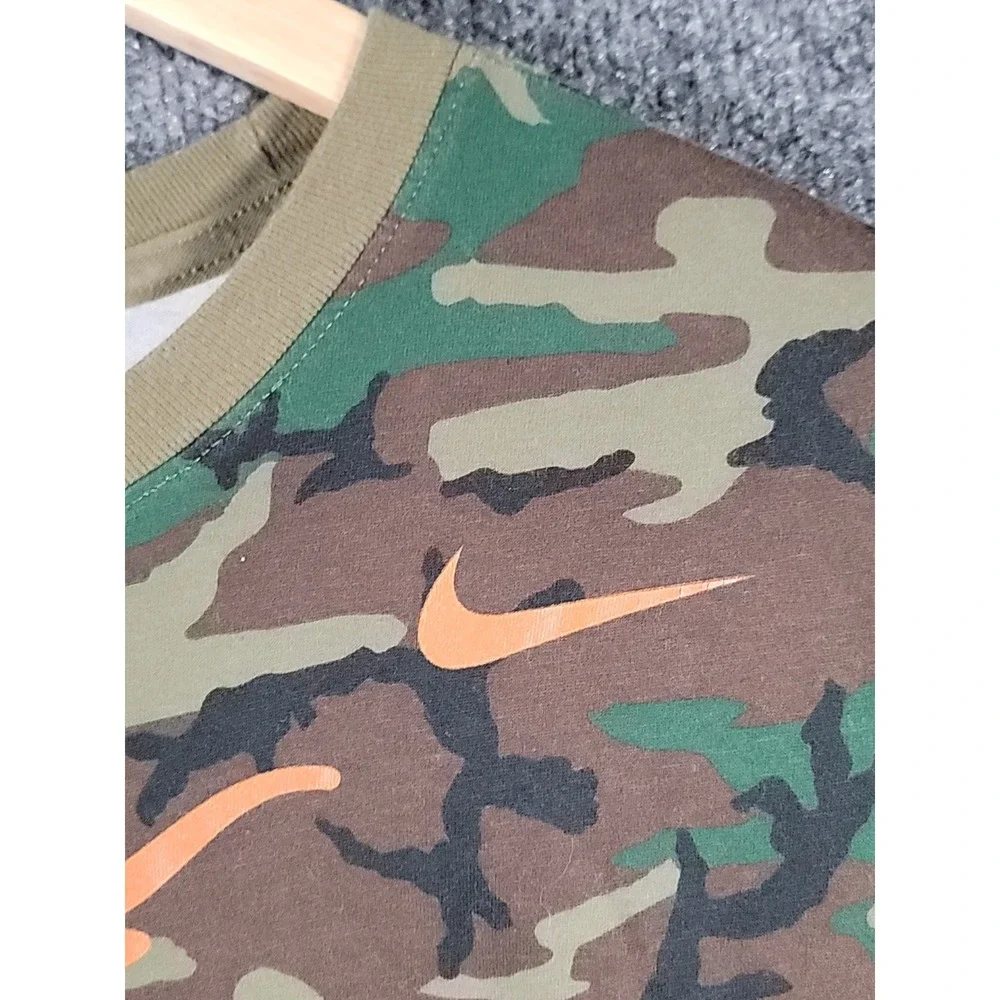 Texas Longhorns Nike Long Sleeve Shirt Small Mens Camouflage Military Patch Flag